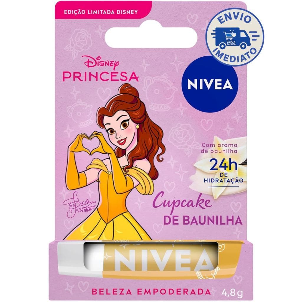Hidratante Labial Cupcake de Baunilha Ed. Limitada Bela E Fera Disne Princesa 4,8g