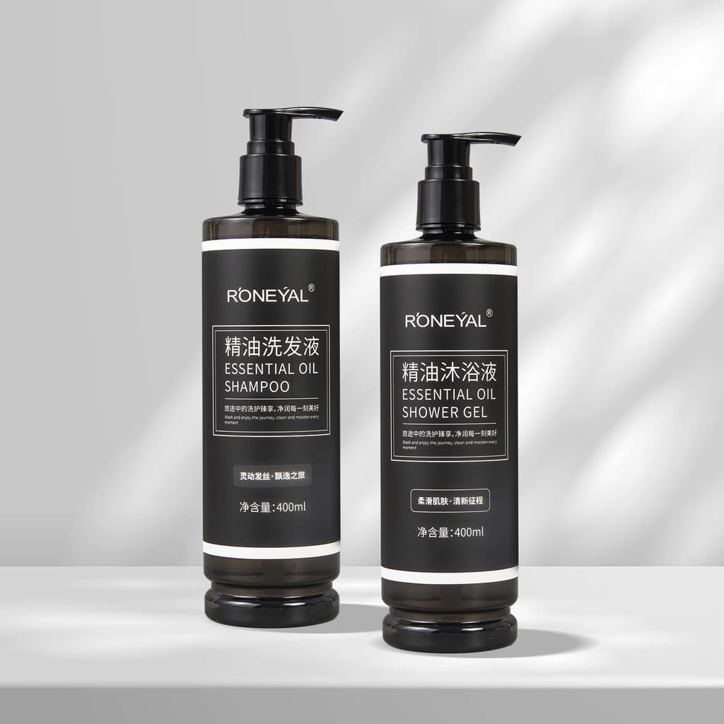 Hotel Shampoo chuveiro Gel hotel b & b banho produtos descartáveis grande garrafa lavagem cuidados conjunto 400ml/garraf