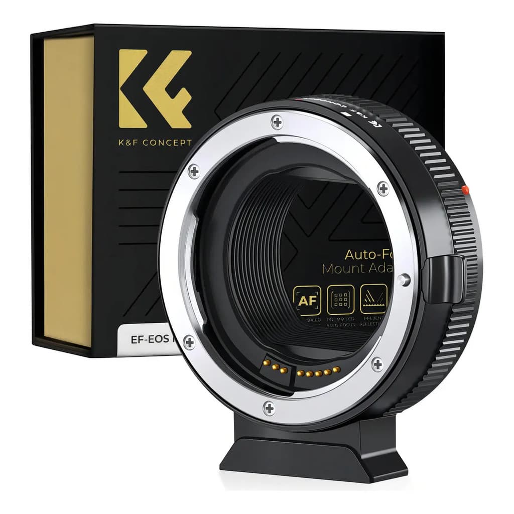 Adaptador K&f Ef/ef-s Para Canon Eos R Rp (foco Automatico) Diâmetro Da Rosca Fêmea 50 Mm Diâmetro Da Rosca Macho 65 Mm