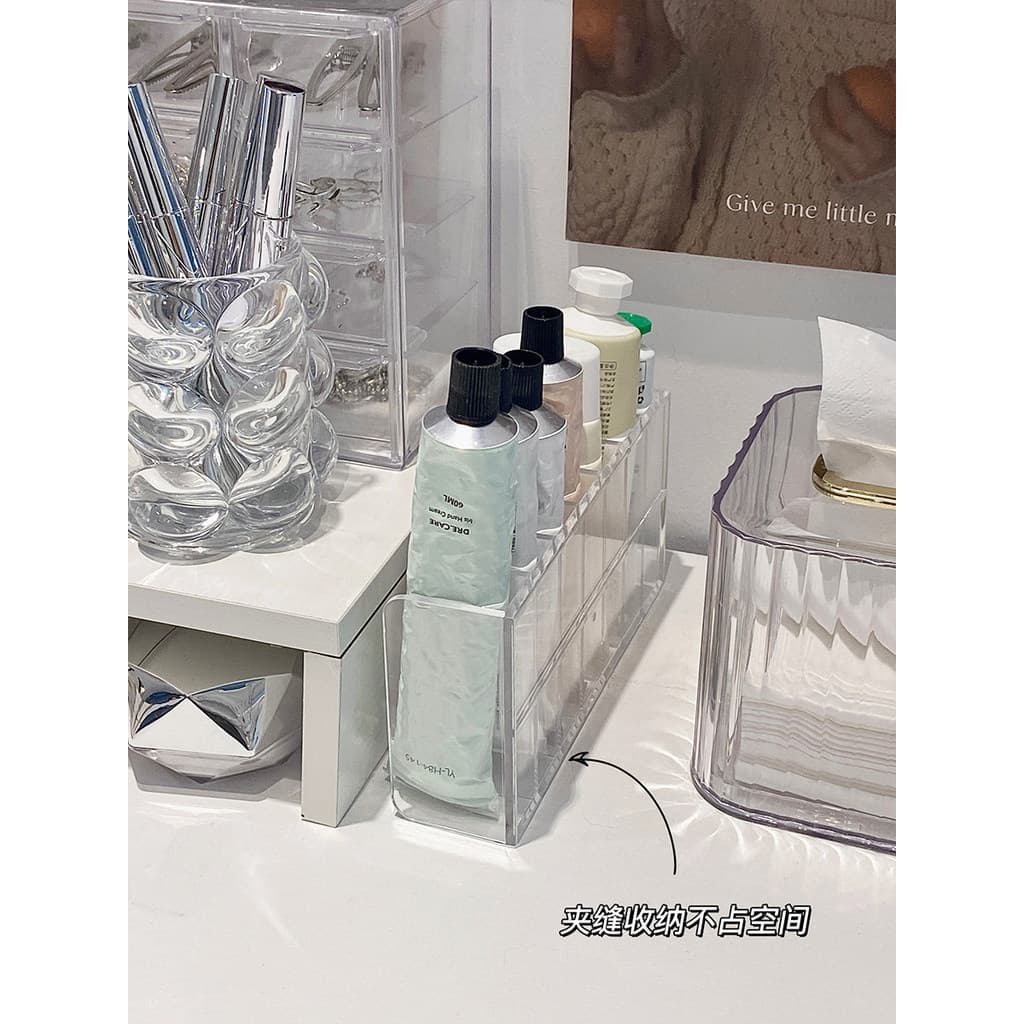 Caixa de armazenamento de creme para as mãos, Multi-grade, grande capacidade, penteadeira, cosméticos, caixa organizador
