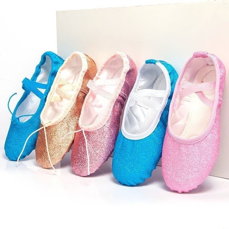 Palco Desempenho Ballet Sapatos De Dança Para Meninas Soft Sole Glitter Sapatos De Dança