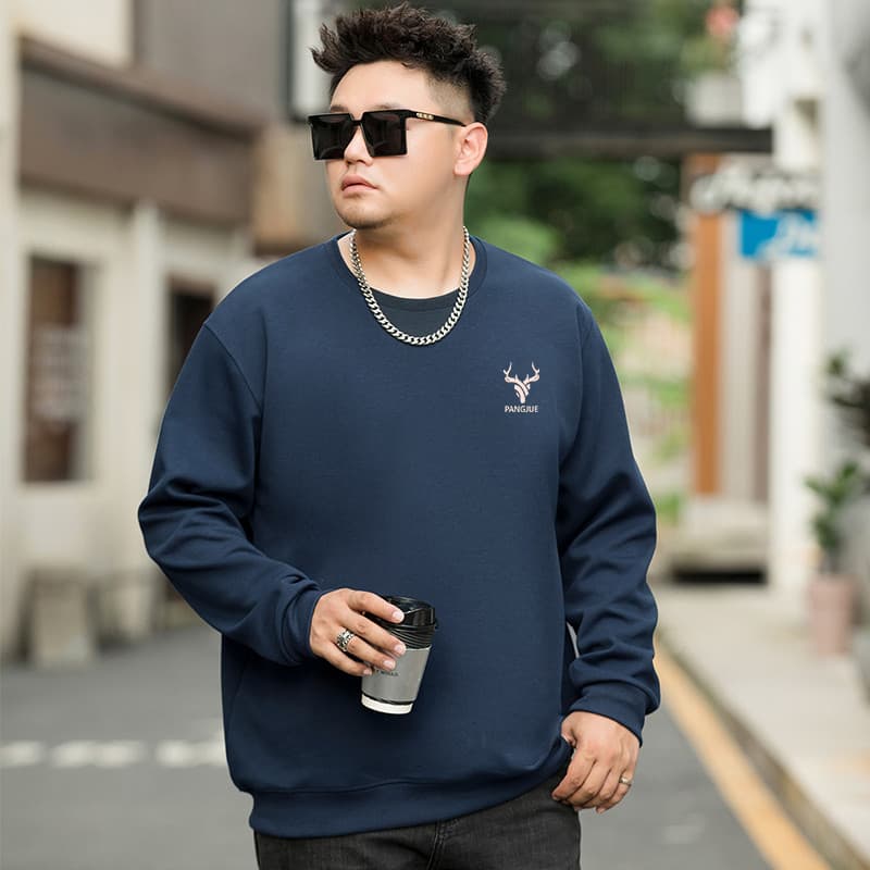 150kg moletom Wearable masculino 2025 primavera outono solto gordura manga comprida camiseta engrossado extra grosso ext