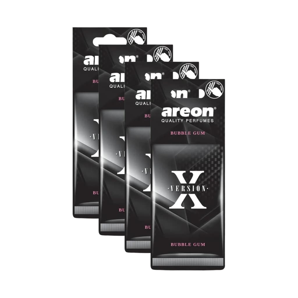 Kit 4 Aromatizantes X Version Bubble Gum Chiclete Areon