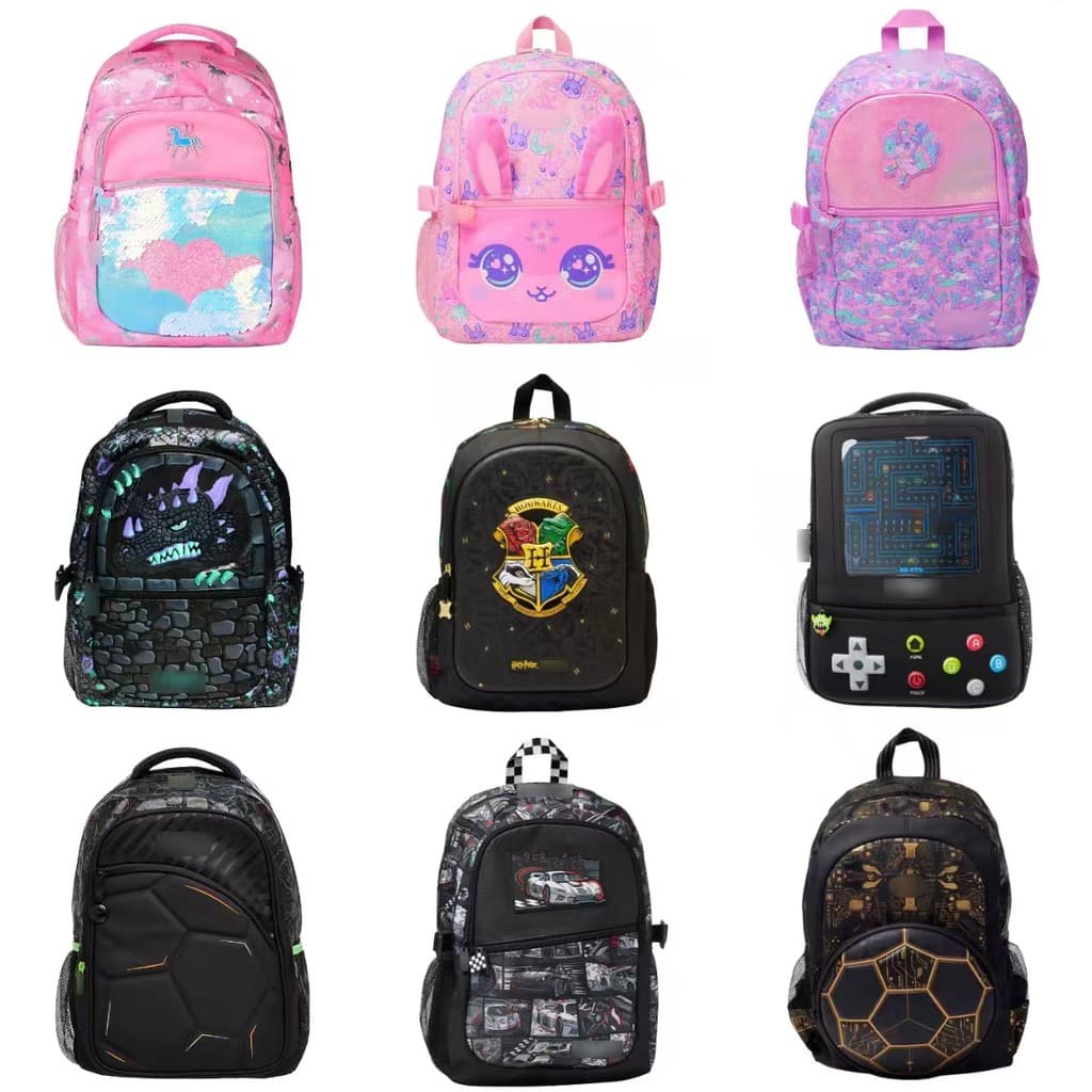 Mochila escolar australiana de tamanho grande, mochila escolar para estudantes do ensino fundamental, mochila de desenho