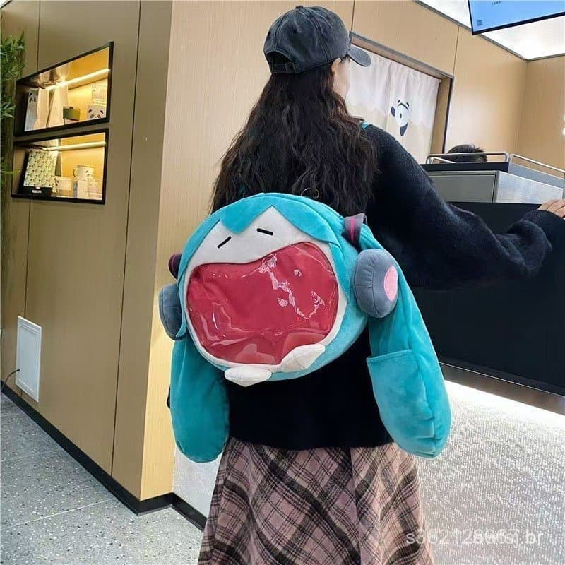 Bonito menina bidimensional bili novo produto Hatsune Miku pequena dor saco do mensageiro mochila estudante