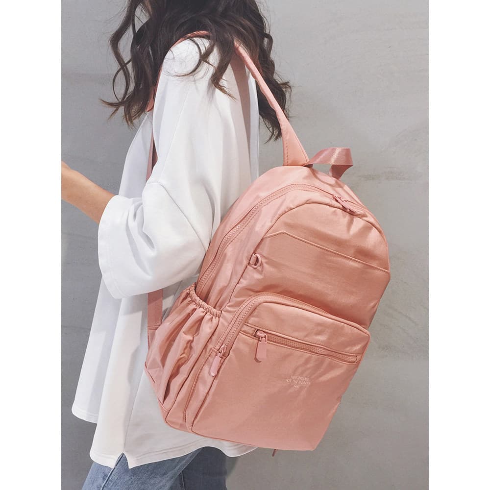 Mochila feminina 2026 novo estilo cor sólida leve estudantes do ensino médio mochila estudantes universitários mochila