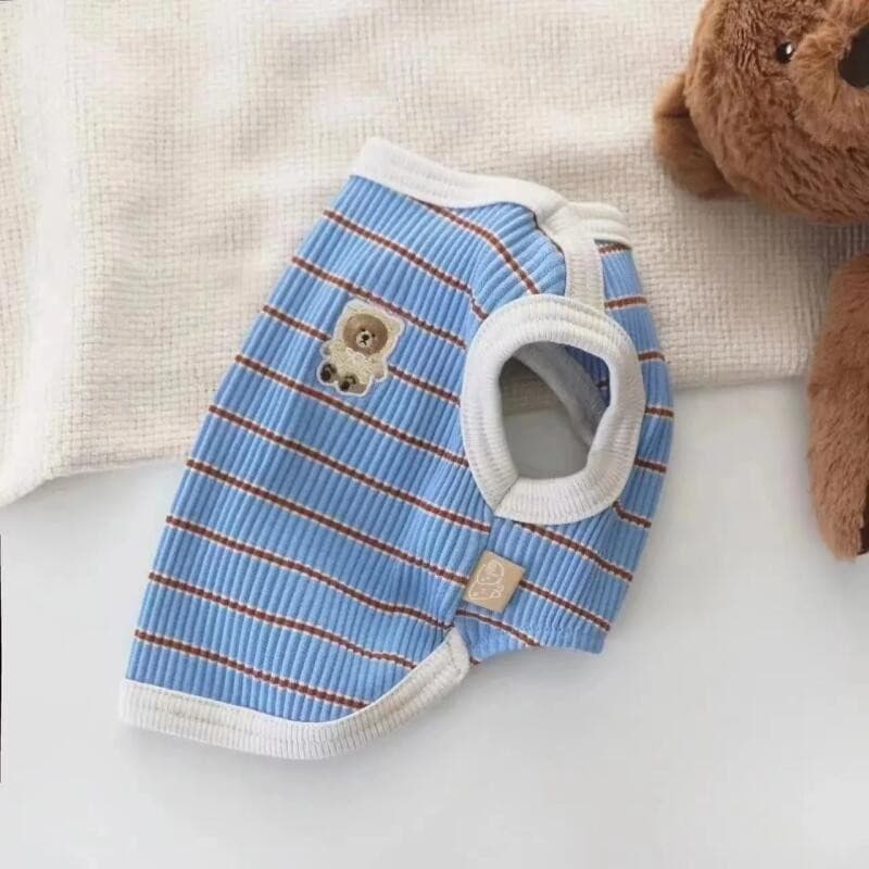 Colete Listrado Fino para Animais de Estimação, para Ursos de Pelúcia, Pomeranianos, Yorkshire, Cães Pequenos e Gatos, R
