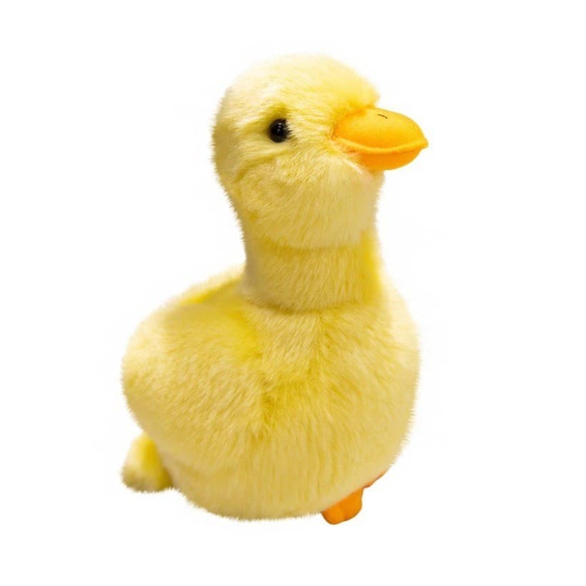 Simulação de toque Super macio pequeno pato amarelo brinquedo de pelúcia influenciador macio bonito pato boneca crianças