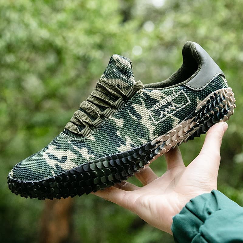 Primavera verão canteiro de obras trabalho camuflagem trabalho masculino antiderrapante respirável sapatos de tamanho gr