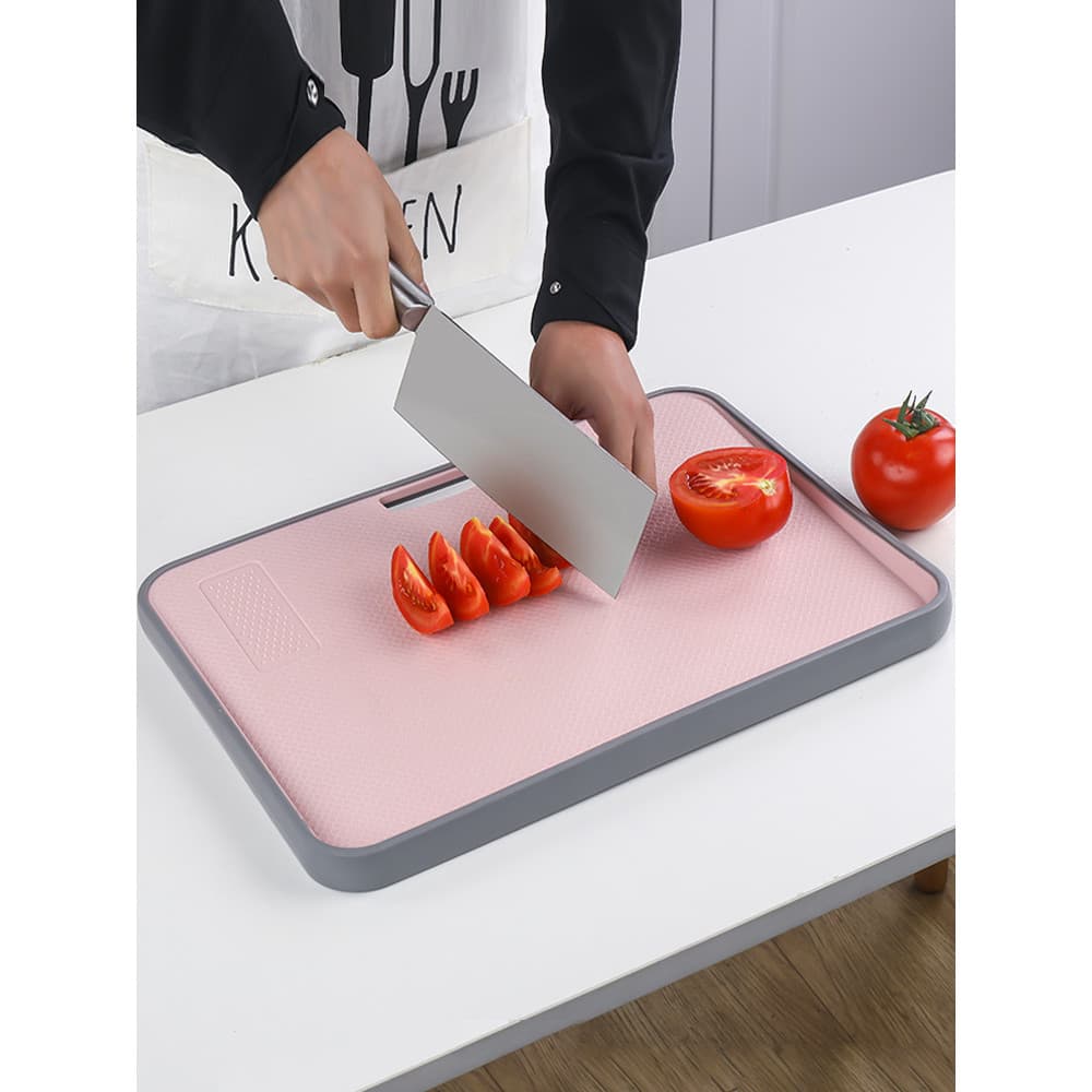 Tábua de corte Tábua de corte doméstica Cozinha dedicada Tábua de corte de plástico dupla face Tábua pegajosa para corte