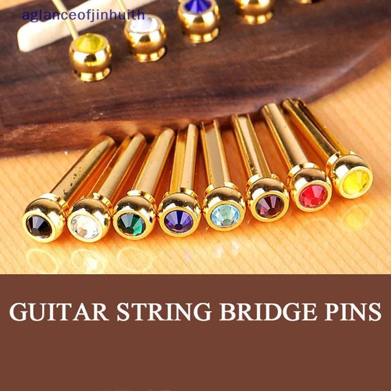 [aglanceofjinhui] 1 Peça De Pinos De Ponte De Cordas De Guitarra Acústica , Substituição De Pino De Extremidade De Latão