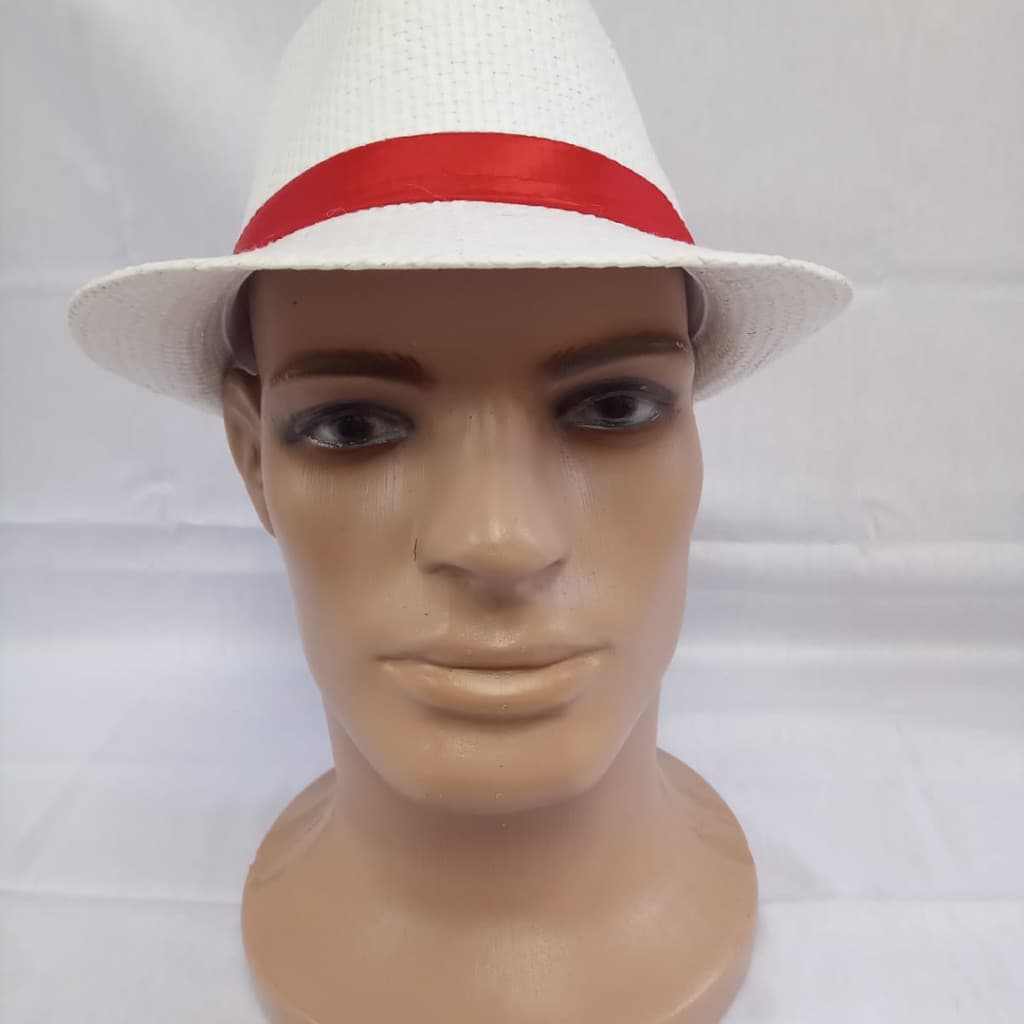 Chapéu Panamá Branco Com Fita Zé Pilintra Umbanda Candomble/Chapeu