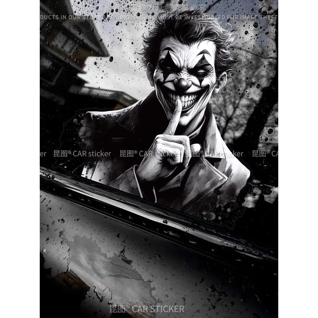 [V-KOL] Adesivo de carro palhaço 2JOKER Arthur Decoração criativa Motocicleta Locomotiva Veículo elétrico Bagagem Chassi