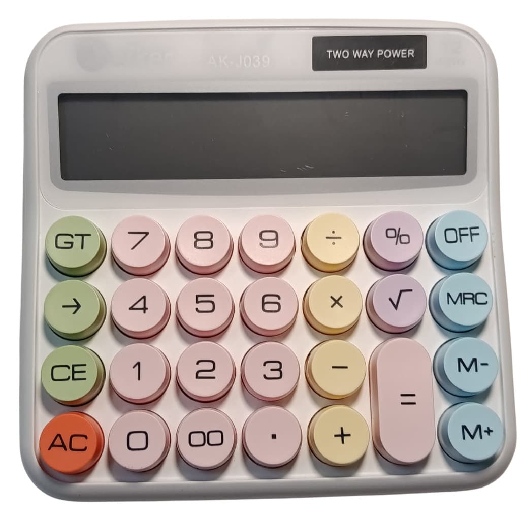 Calculadora Eletrônica 12 Dígitos Aiker Ak-j039 De Mesa Escritório