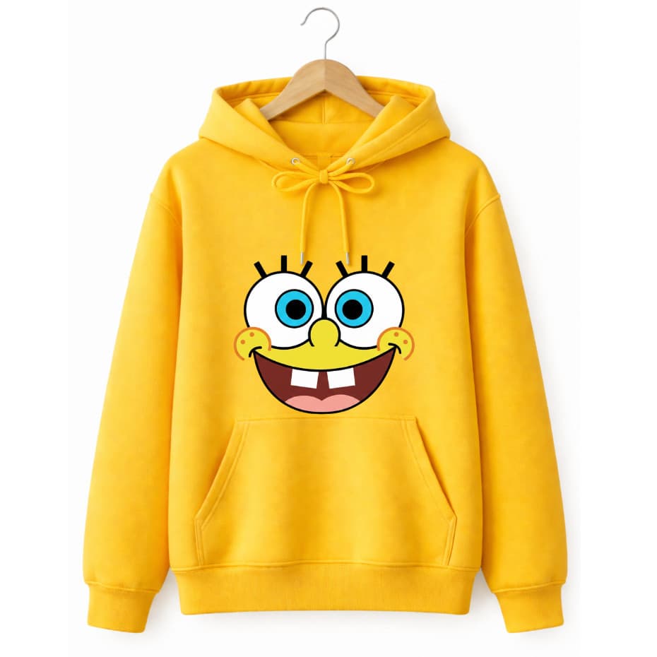 Moletom Canguru Estampada Personagem Festa Bob Esponja Fundo Do Mar Infantil E Adulto