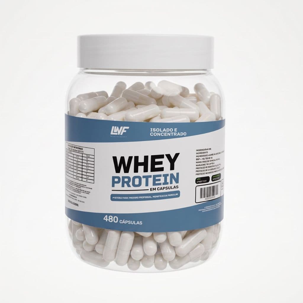 Whey Protein Isolado e Concentrado 480 Unidades Suplemento Para Uso Diário