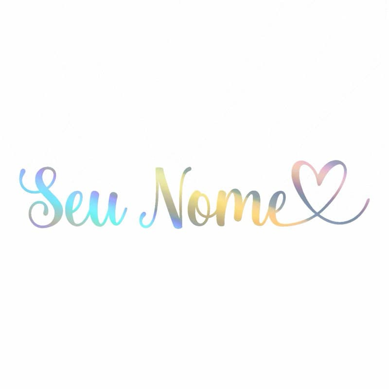 adesivo holografico personalizado com seu nome