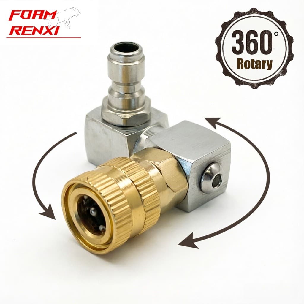 Adaptador De Conexão Rápida De 1/4 " , Bico Giratório De 360 Graus Para Lavadora De Pressão , Acessório Lavagem De Carro