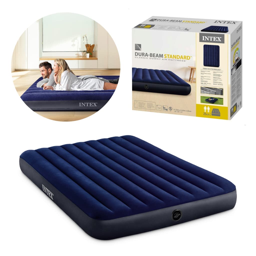 Colchão Inflável Queen Dura Beam Classic Downy Intex 64759