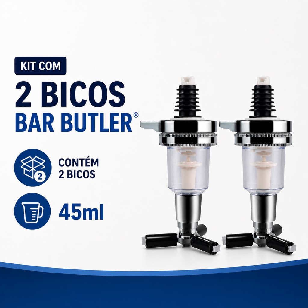Dosador para Dispenser de Bebidas Bar Butler Bico Reposição 45ml kit com 2