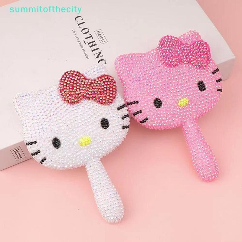 Nobleflying 1 Conjunto De Espelho De Maquiagem Portátil Popular , Fofo Da Hello Kitty Para Meninas , Faça Você Mesmo Com