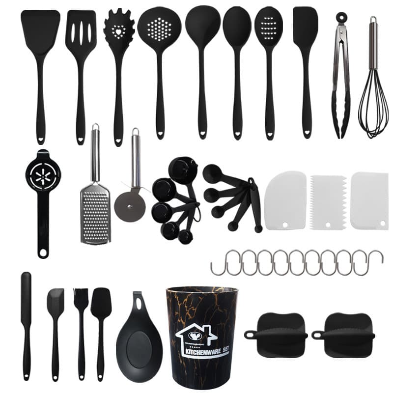Espátula de silicone colher de sopa antiaderente Pan grau alimentício espátula de silicone mármore doméstico conjunto de