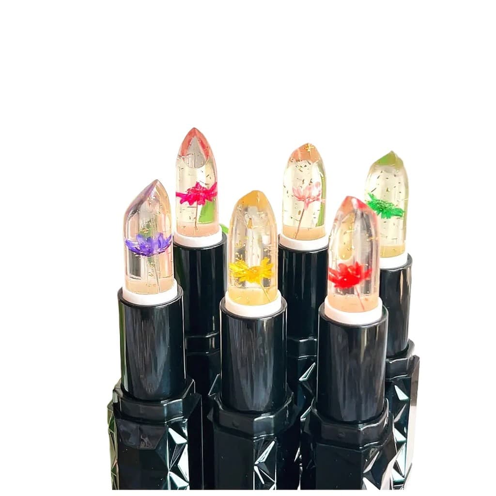 Conjunto De Batom Hidratante Com Mudança De Cor , 6 Peças , Brilho Labial Gelatinoso , Flor Seca De Longa Duração , Cris