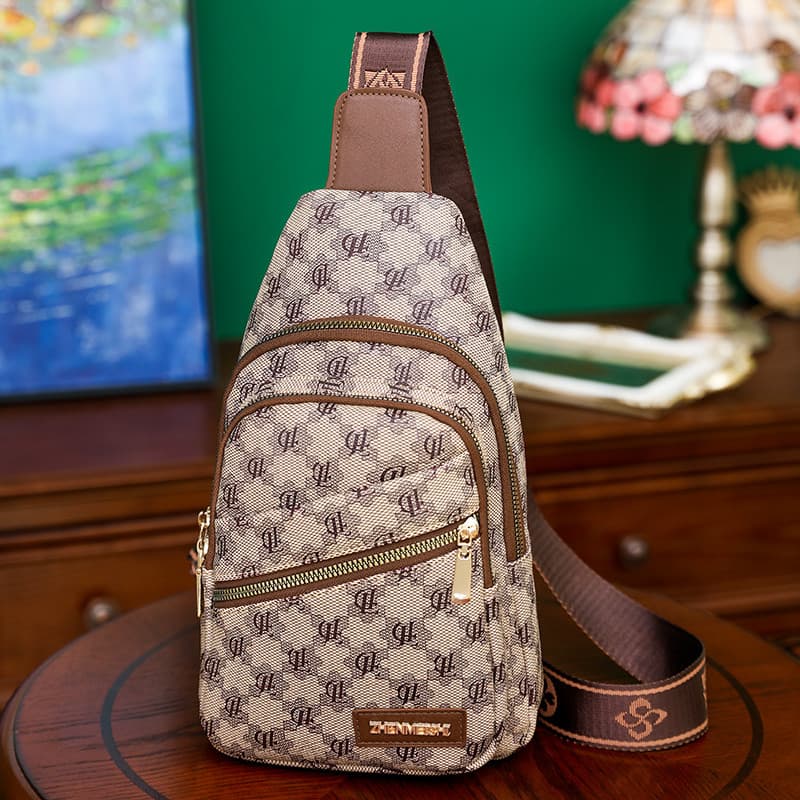 2023 novo estilo bolsa de peito feminina saco do mensageiro bolsa de couro macio bolsa de ombro Casual All-Match pequena