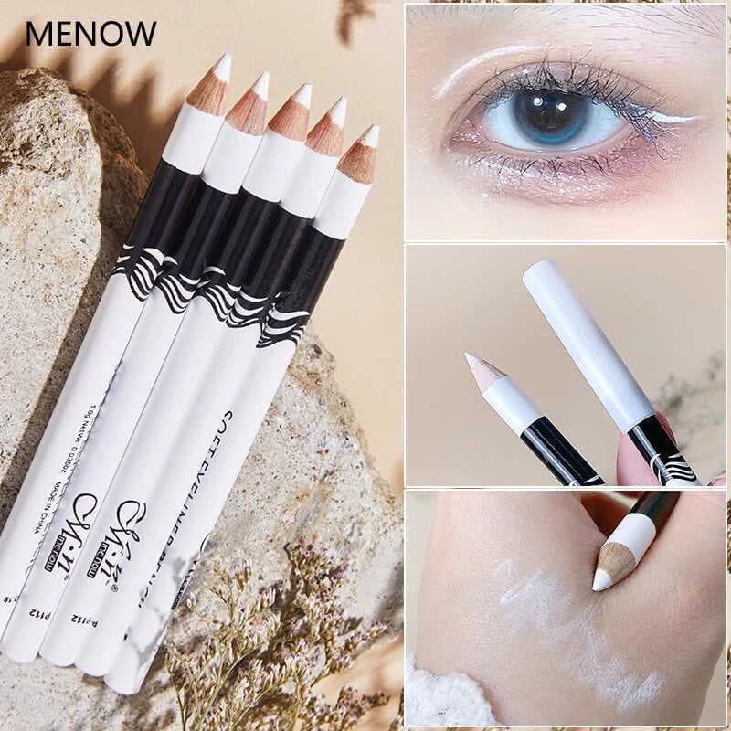 Caneta de Gel fosca delineadora branca pura, à prova d'água, sem manchas, delineador ultrafino, pálpebra para baixo, can