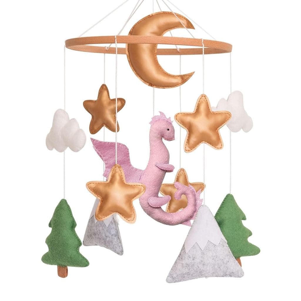 Móbile de Berço Dragão Bebê, Móbile de Berço Floresta, Móbile de Berço Rosa para Meninas, Móbile para Berço, Cercadinho,