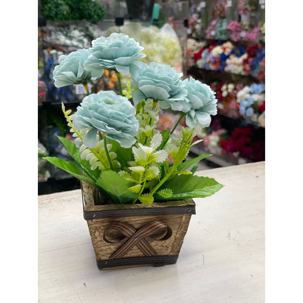 Vaso Arranjos Mini Peônia Artificial  c //vaso, argila, musgo Ideal para decorações de mesa, banheiro..
