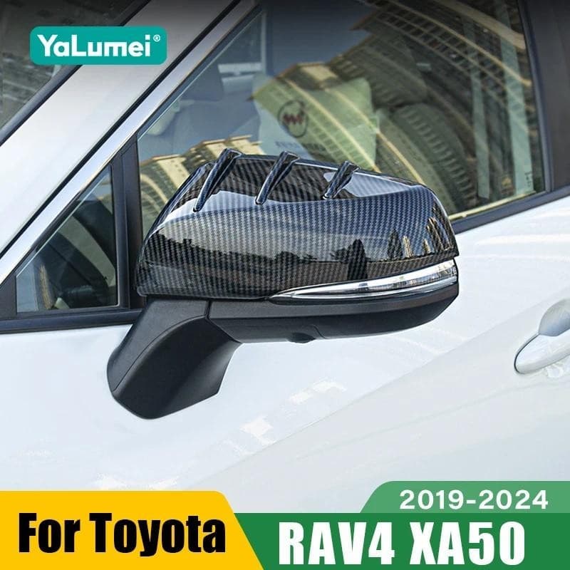 Para Toyota RAV4 XA50 2019 2020 2021 2022 2023 2024 RAV 4 Híbrido Espelho Retrovisor Lateral Do Carro Tampa Escudo Guarn