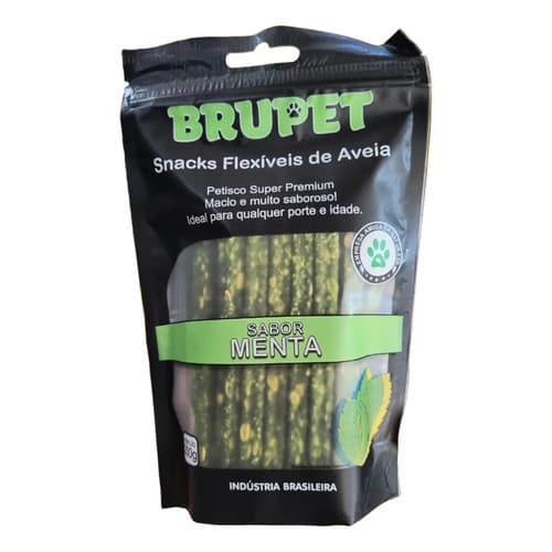 Petisco Osso Palito Brupet Flex Menta 200g - petisco cachorro