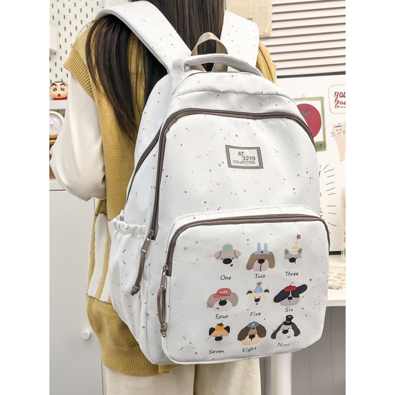 Novo bonito dos desenhos animados mochila feminina de grande capacidade júnior estudante do ensino médio mochila luz Cas