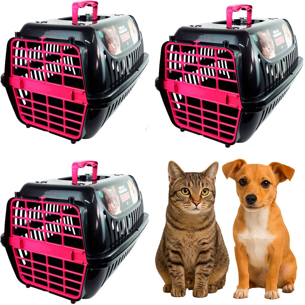 Kit 3 Caixa de Transporte Gato N1 Bolsa de Transporte Pet Cachorro Coelho Pequeno Porte