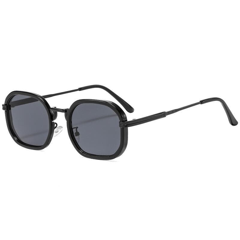 Óculos de Sol Quadrados Vintage para Mulheres, Óculos de Sol de Metal para Homens, Proteção UV400, Óculos de Sol da Moda