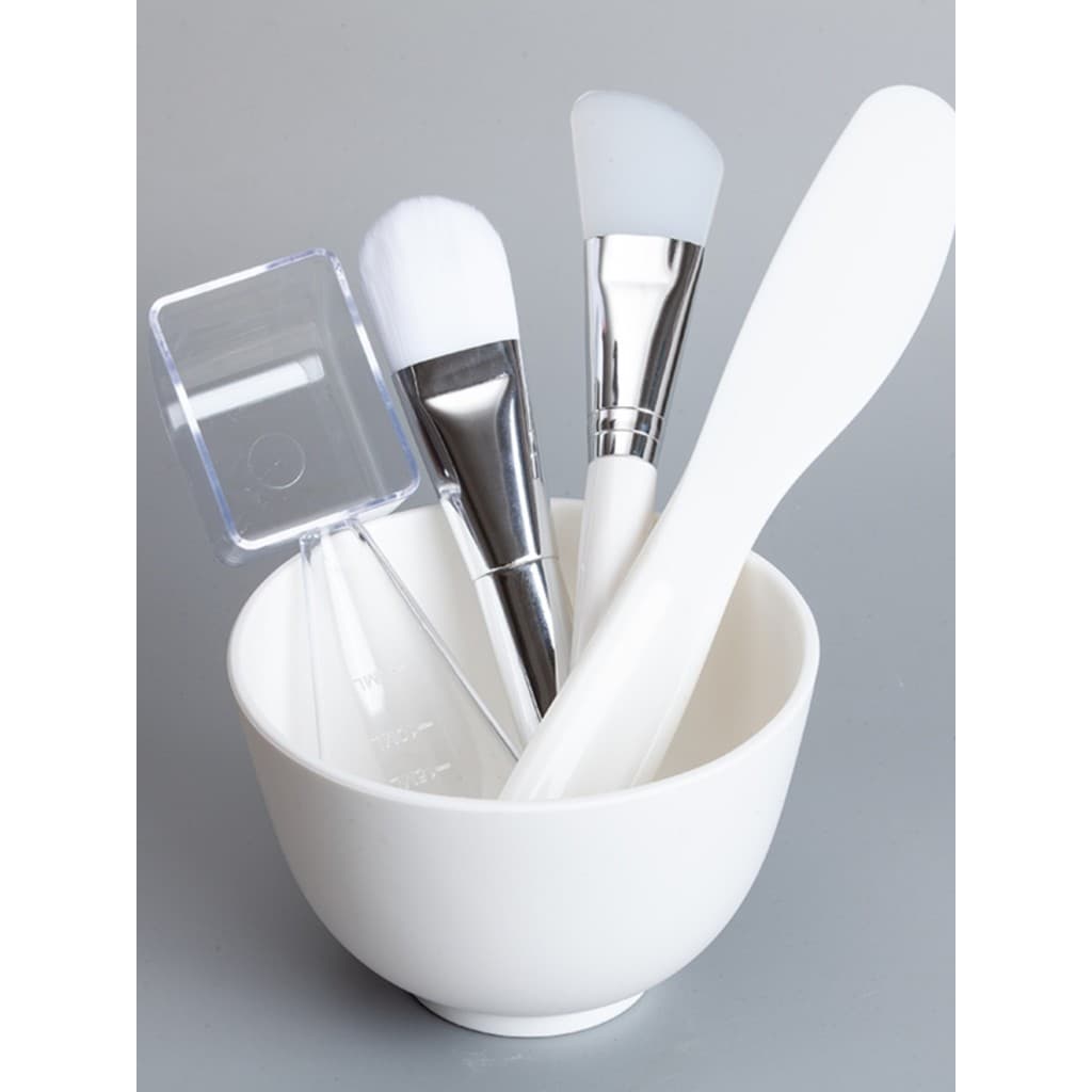 Conjunto de tigela de máscara de Silicone para gerenciamento de pele, tigela de máscara ajustável, escova de máscara cas