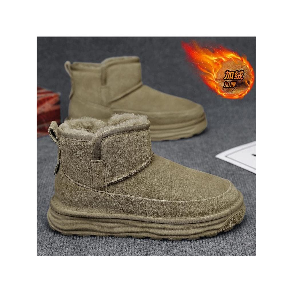 Botas de neve masculinas inverno pele integrada nordeste pão sapatos impermeável forro antiderrapante engrossado quente