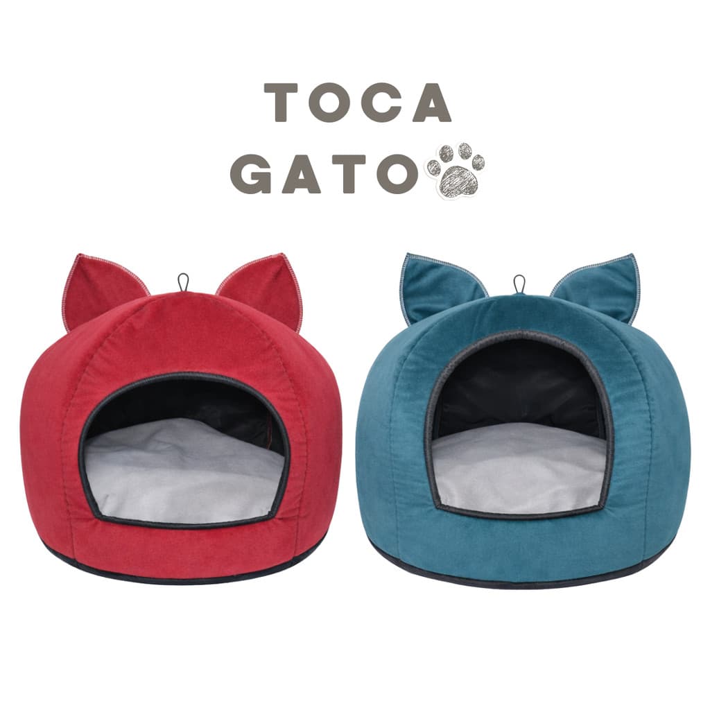 Kit Toca para Gatos - Caminha em Veludo - Macia e Quentinha - Toca Gato