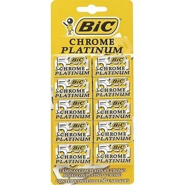 Lâmina Bic Chrome Platinunm 10 Embalagens com 5 Unidades.
