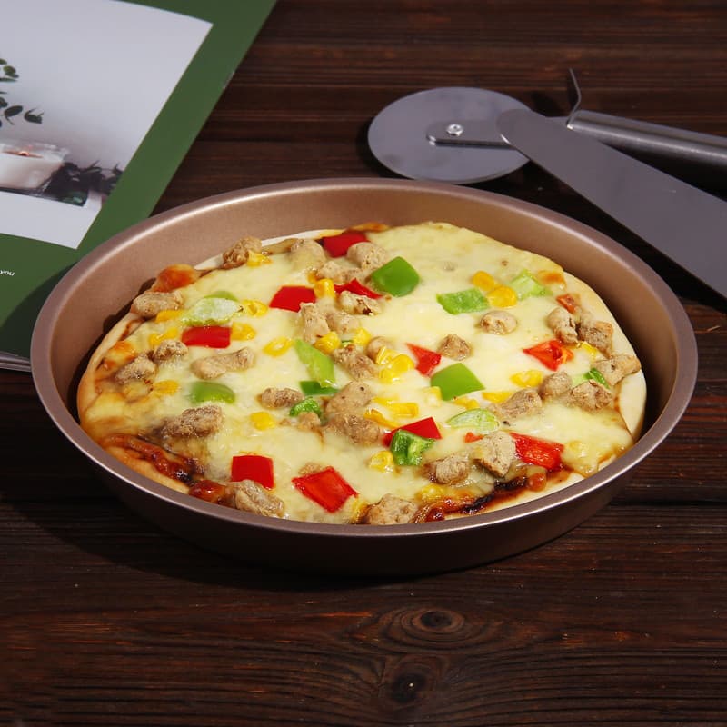 Assadeira antiaderente para pizza, forno doméstico, 20-23-27-30-33cm, conjunto redondo de pizza, molde para assar bolo