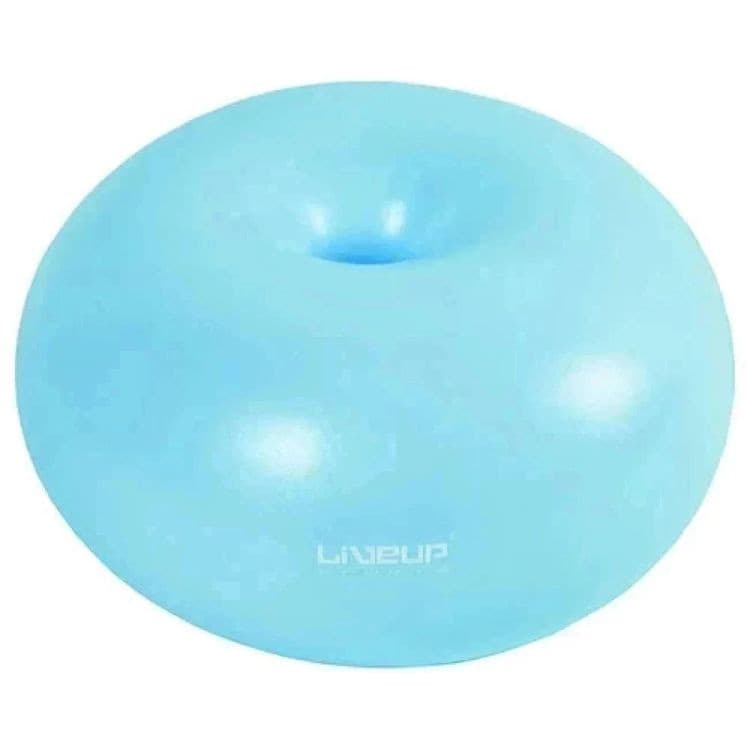 Bola Pilates Yoga Donut 45cm Inflável Fisioterapia Com Inflador Azul Liveup