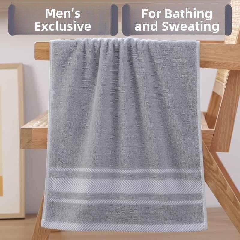 Toalha de banho masculina de algodão puro, toalha de banho de algodão puro alongada, toalha de rosto de 90 graus, toalha
