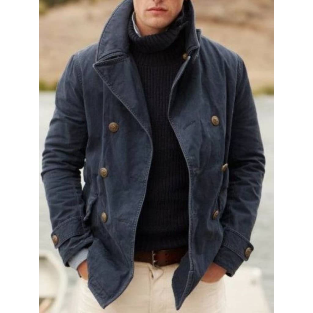 2023 Outono Casual Moda Masculina Casacos Sólidos