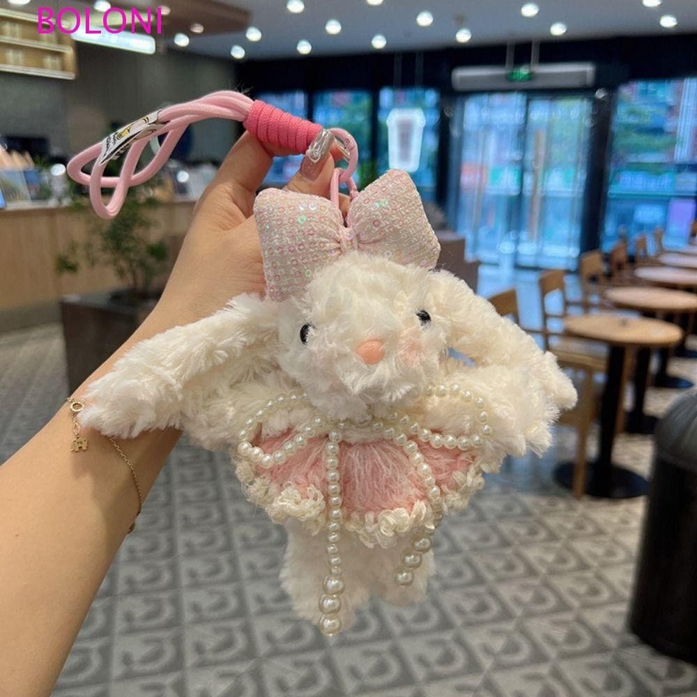 BOLONI Pingente De Bonecas De Coelho , Chaveiro De Pelúcia Com Orelha Caída Recheada , Bolsa Pendurada Desenho Animado