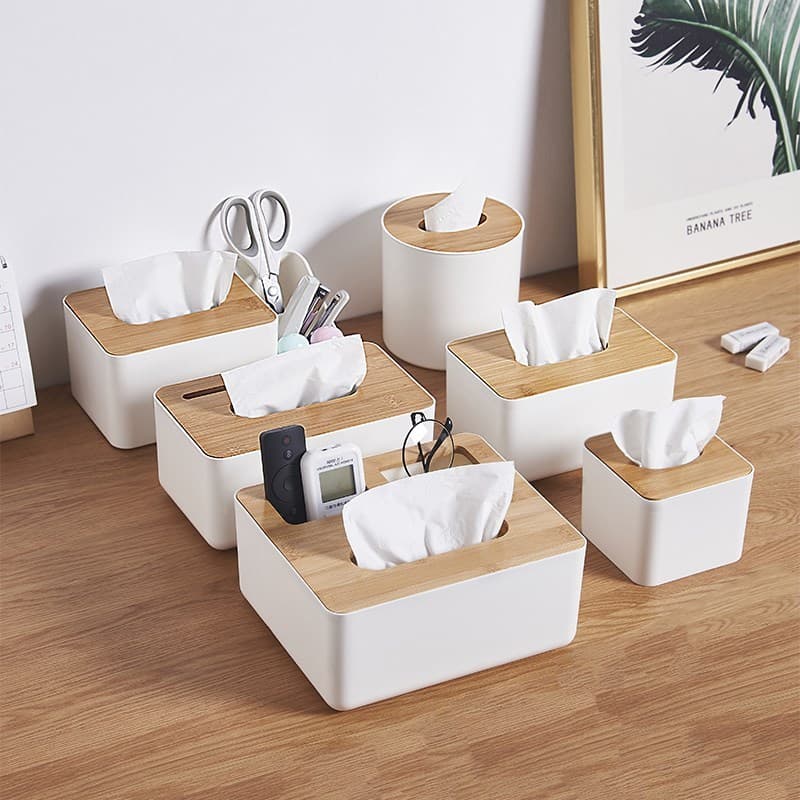 Seleção de qualidade japonesa Desktop caixa de tecido removível casa sala estar guardanapo mesa café controle remoto Mul