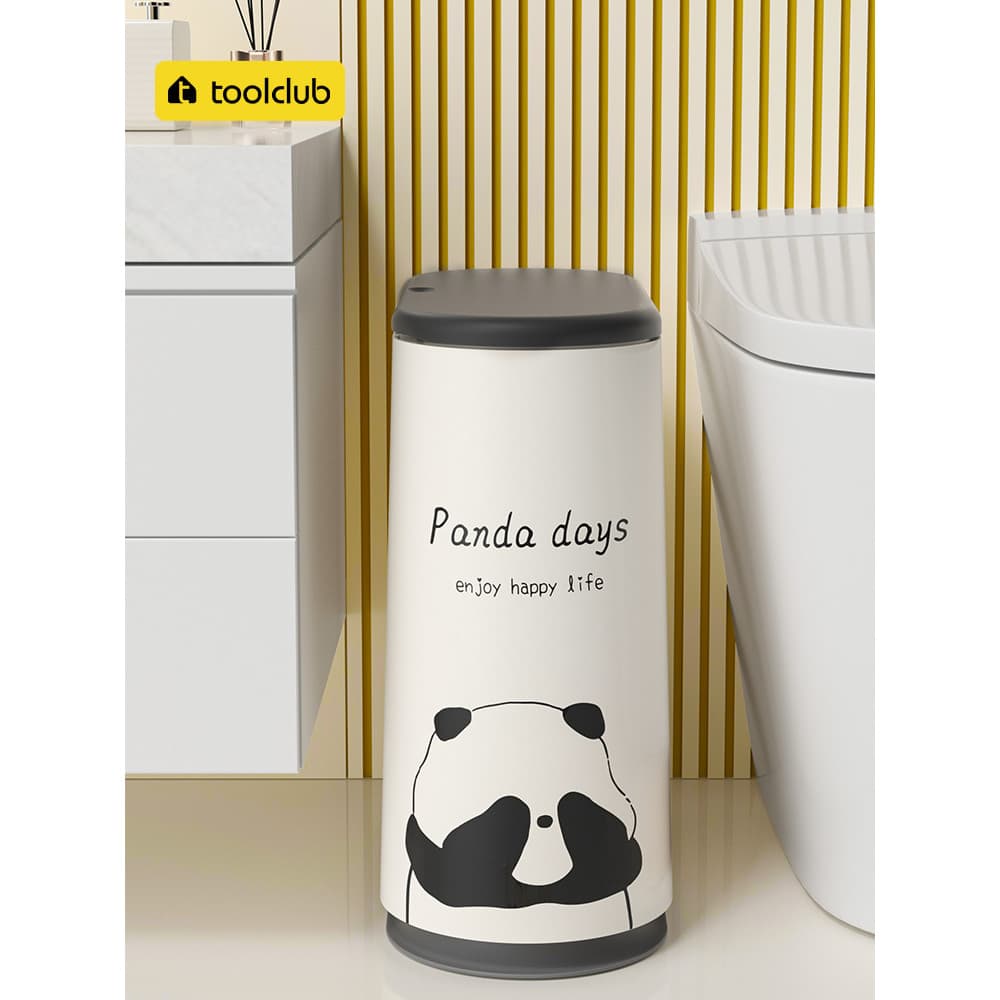 Lixeira doméstica, grande capacidade, com tampa, slot estreito dedicado, novo estilo, cesta de papel, tipo Push, 2023
