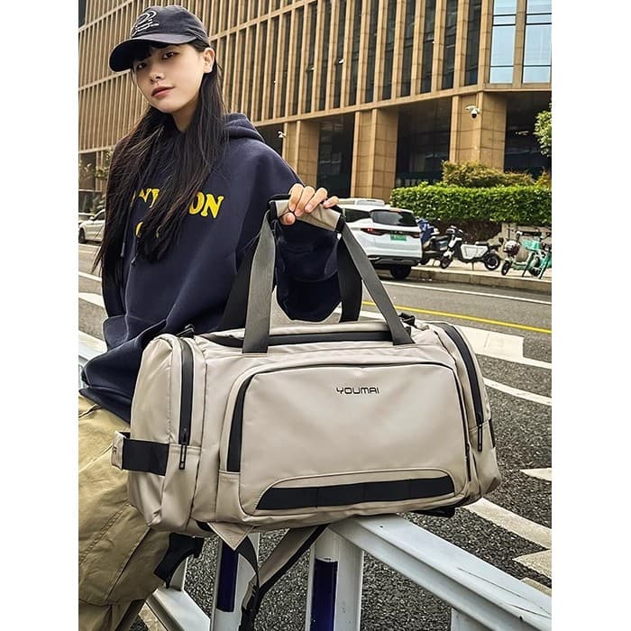 Bolsa de viagem masculina de grande capacidade, bolsa esportiva para academia, leve, mochila portátil feminina