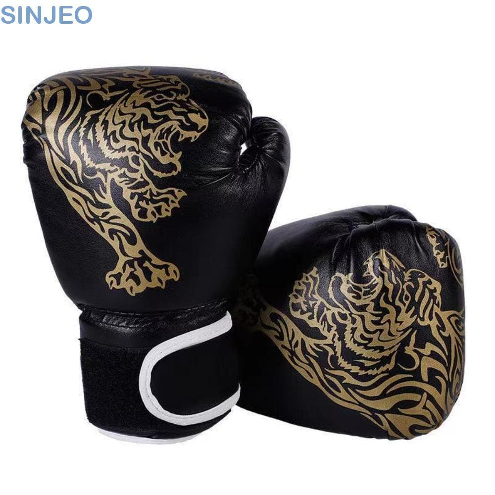 Luvas De Boxe SINJEO Kickboxing , Muay Thai Breathable Sparring Combate Unisex Red/Blue PU Leather