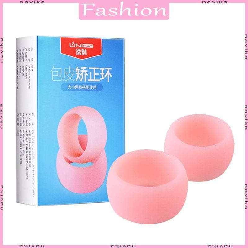 2 Anel Peniano Silicone Macio Masculino Corretor Prepúcio Retardar A Ejaculação Brinquedo
